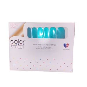 Color Street Nail Polish Strips Holy Teal-Edo press on and go easy to use